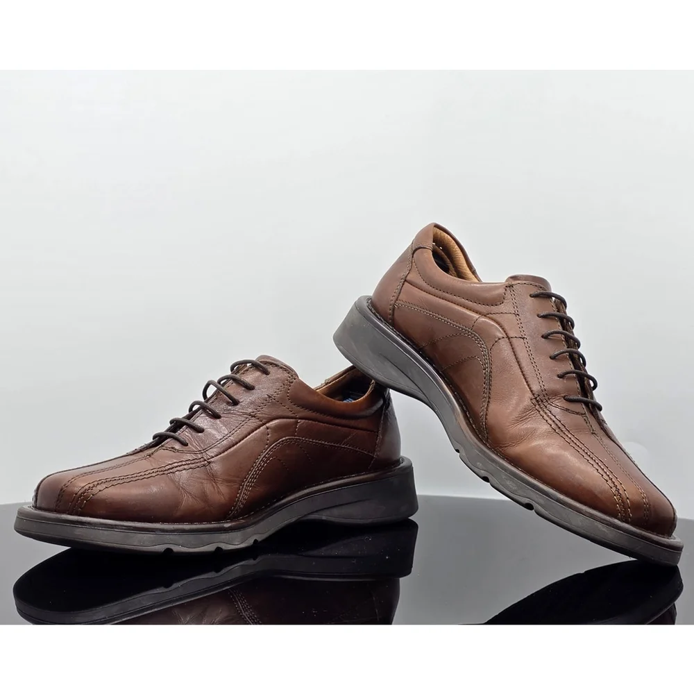 Venturini Brown Leather Oxford Shoes Men’s 7M Made in Italy Classic Comfort